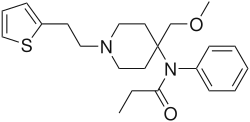 Chemical structure of sufentanil.