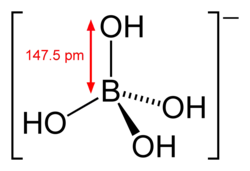 The structure of the tetrahydroxyborate ion