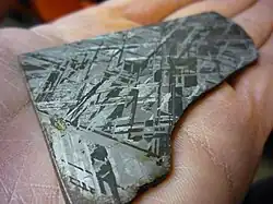 A slice of meteoric iron