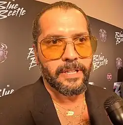 Director Ángel Manuel Soto at a press event for the film in July 2023.