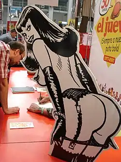 Life-size figure of Clara de Noche, at the Barcelona International Comic Fair
