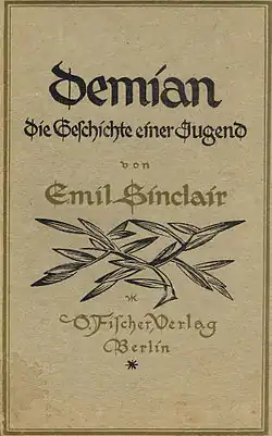 Cover page to "Demian" by Hermann Hesse