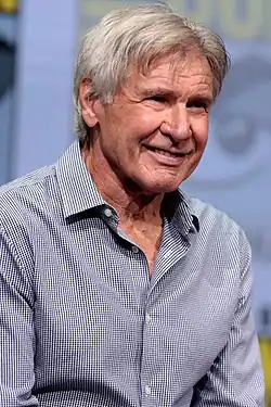 Harrison Ford speaking at the 2017 San Diego Comic-Con in California