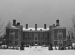 Stevenson Taylor Hall, Webb Institute in Glen Cove, New York, was used as Wayne Manor in Batman Forever, Batman & Robin, Joker 2019 film and TV series Gotham, and Pennyworth.