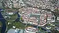 Aerial view of the centre of České Budějovice