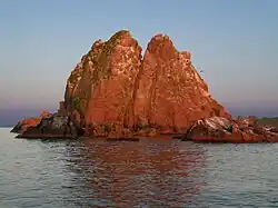 Sunset on Little Verkhovsky Islands&nbsp;[ru] near Vladivostok