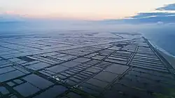 Coastal fish farms in Cigu