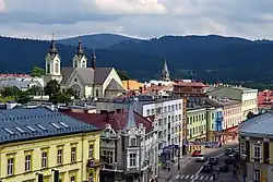 View from Sanok in Poland