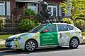 Google Maps car and camera used for collecting Street View data in Steveston, Canada