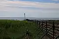 Western end of the fence at the Wadden Sea