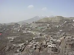 a panorama shot of the Afjeh village