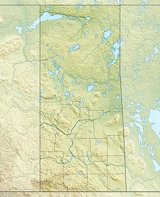 Map showing the location of Prince Albert National Park