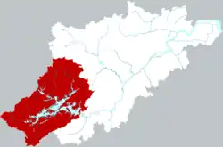 Location of Chun'an County within Hangzhou