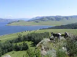 Gora Afanasieva mountain, type site of the Afanasievo culture, Minusinsk Basin.
