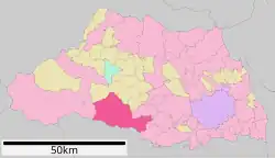 Location of Hannō in Saitama Prefecture