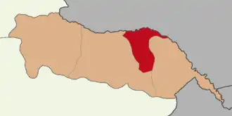 Map showing Karakoyunlu District in Iğdır Province