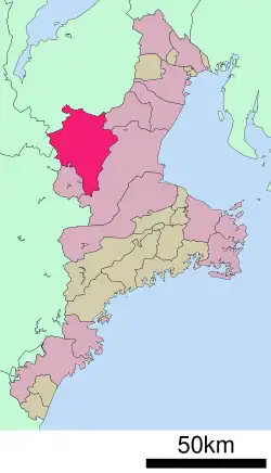 Location of Iga in Mie Prefecture