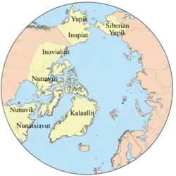 Map showing the members of the Inuit Circumpolar Conference.