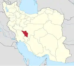 Location of Chaharmahal and Bakhtiari province in&nbsp;Iran