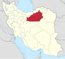 Location of Semnan Province in&nbsp;Iran