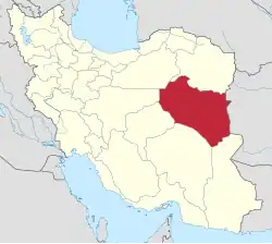 Location of South Khorasan province in&nbsp;Iran