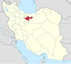 Location of Tehran province in&nbsp;Iran