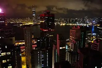 Night view of Kowloon from Hong Kong Island