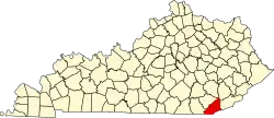State map highlighting Bell County