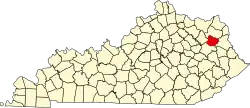 State map highlighting Elliott County
