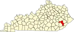 State map highlighting Perry County
