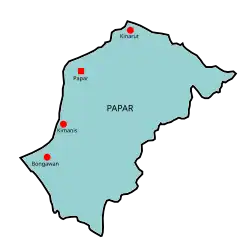 Location of Bongawan Town in Papar District