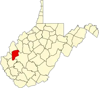 Map of West Virginia highlighting Putnam County