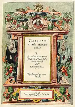 The title page for the maps of Gaul