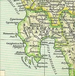 Map of ancient Messenia