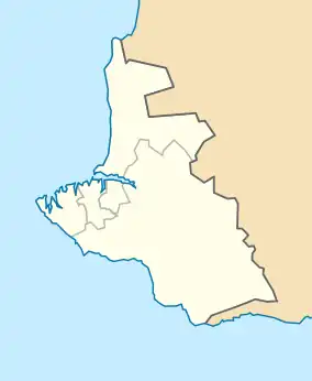 Map showing the location of Cape Fiolent Nature Reserve