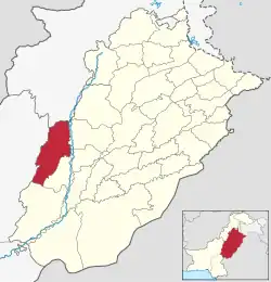 Location of Taunsa District  ضِلع تونسا,تونسہ دمگ