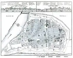 The Plano de Manila in 1851 that shows the layout of the historic walled area of Intramuros