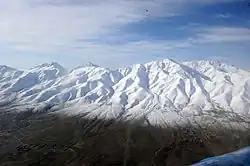 Snow-covered mountains in Ghazni