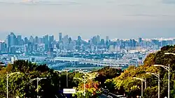 7th Redevelopment Zone skyline viewed from Highway 74A