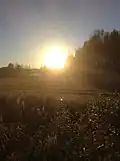 The sun in Alajärvi, Finland.