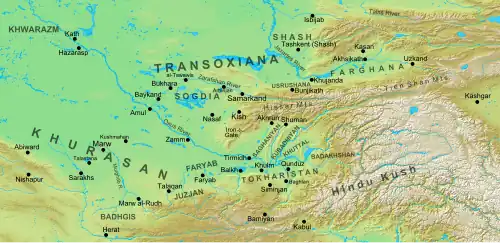 Khorasan and its surroundings in the 7th and 8th centuries