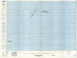 Map including most of the islands of Palau (DMA, 1991)