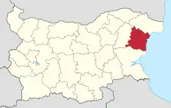 Location of Varna Province in Bulgaria