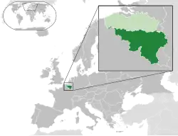 Location of Wallonia