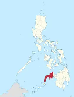 Map of the Philippines highlighting Zamboanga Peninsula