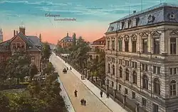 1916 postcard depicting Universitätstraße in Erlangen