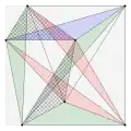 7 points in a square, all 8 minimal triangles shaded (
  
    
      
        A
        ≈
        0.0839
      
    
    {\displaystyle A\approx 0.0839}
  
)