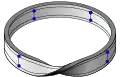 The Wagner graph drawn on the Möbius strip.