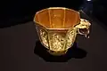 Famous octagonal gold cup from the Belitung shipwreck