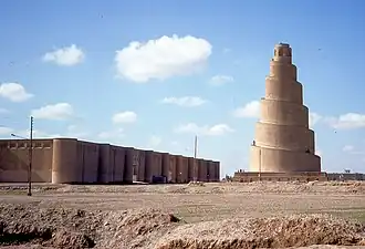 Islamic spiral design of the Great Mosque of Samarra, Samarra, Iraq, unknown architect, c. 851